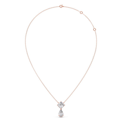 Cushion & Pear-Cut Diamond Necklace