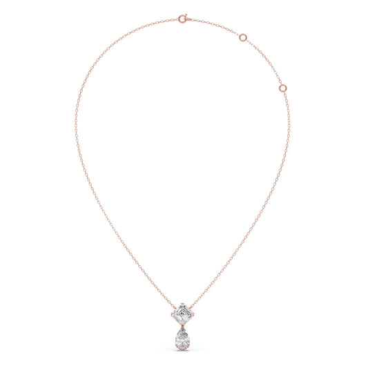 Cushion & Pear-Cut Diamond Necklace