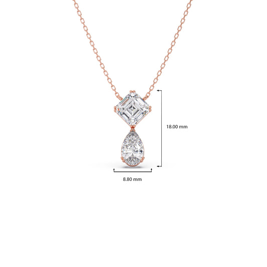 Cushion & Pear-Cut Diamond Necklace
