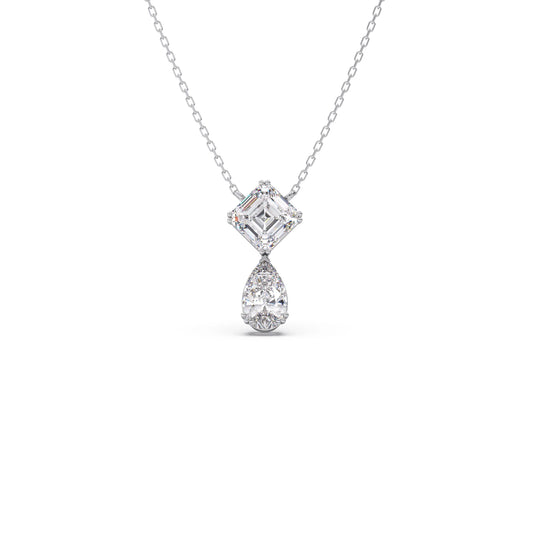 Cushion & Pear-Cut Diamond Necklace