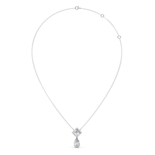 Cushion & Pear-Cut Diamond Necklace