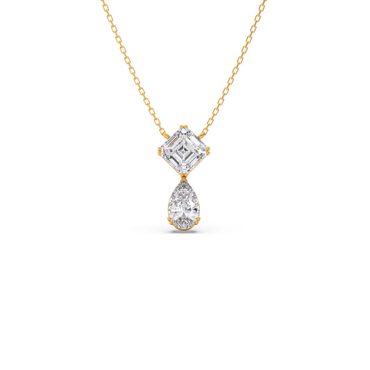 Cushion & Pear-Cut Diamond Necklace