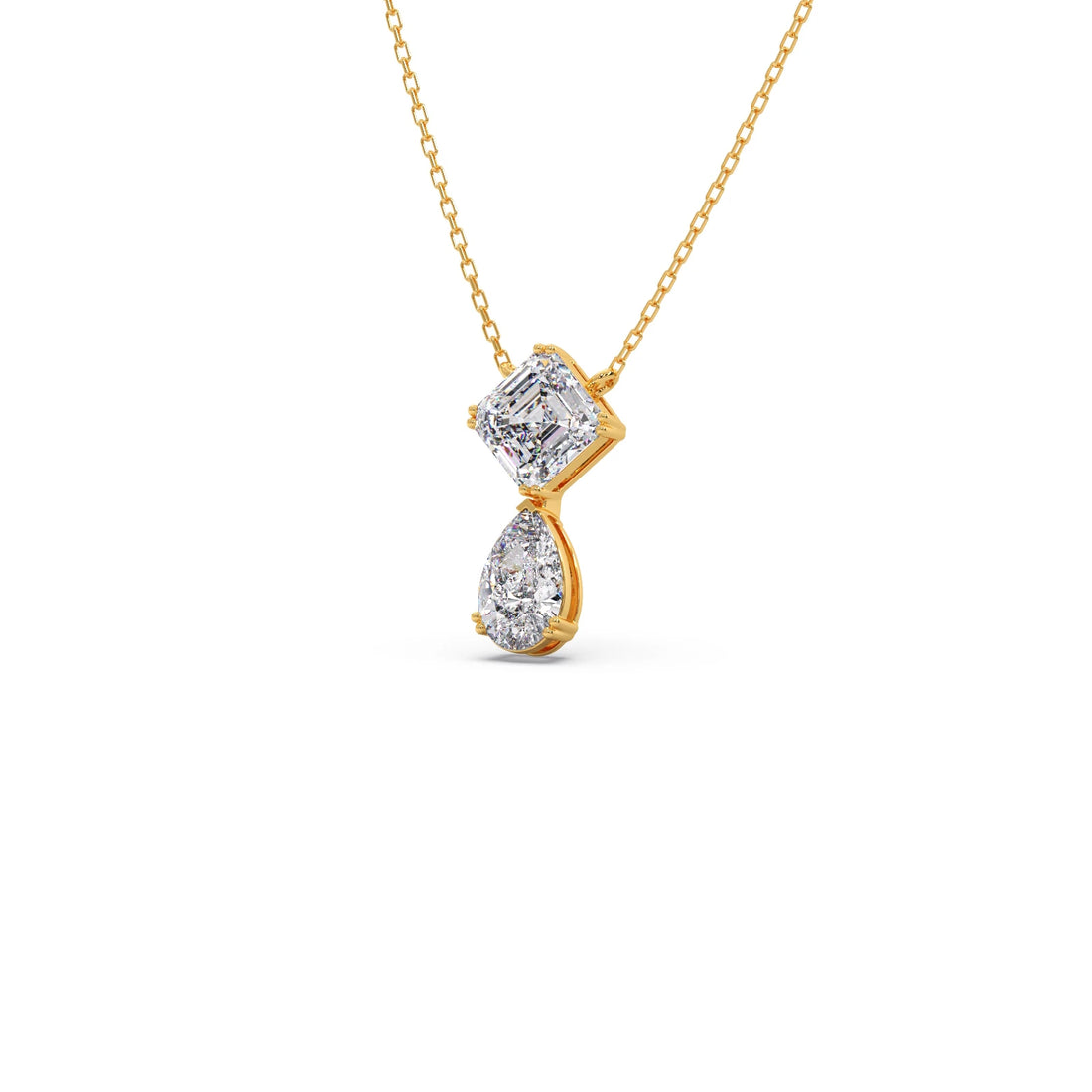 Cushion & Pear-Cut Diamond Necklace