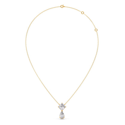 Cushion & Pear-Cut Diamond Necklace