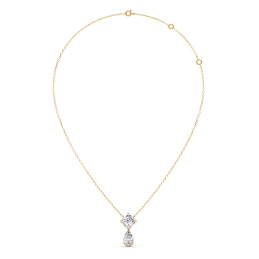 Cushion & Pear-Cut Diamond Necklace