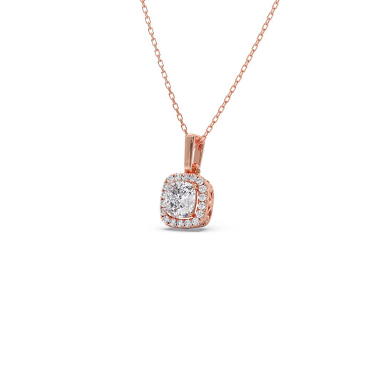Cushion-Cut Diamond Necklace
