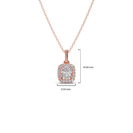 Cushion-Cut Diamond Necklace