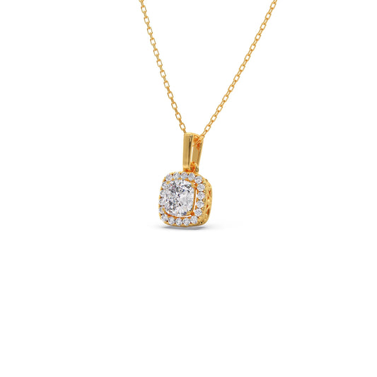 Cushion-Cut Diamond Necklace