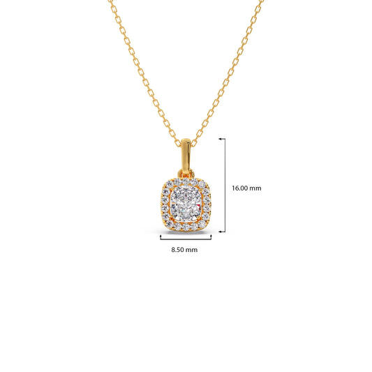 Cushion-Cut Diamond Necklace