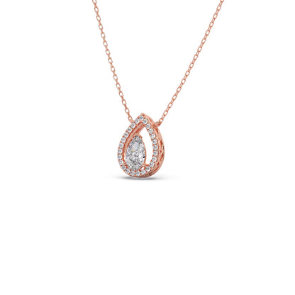 Pear-Cut Diamond Pendant Necklace