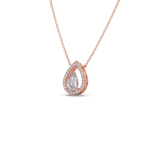 Pear-Cut Diamond Pendant Necklace