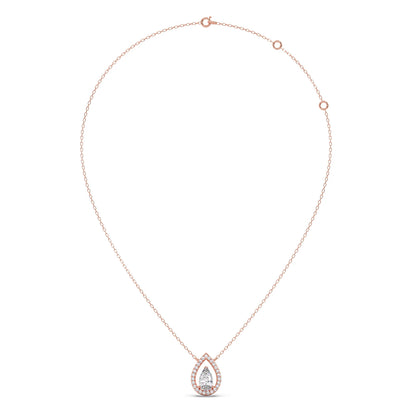 Pear-Cut Diamond Pendant Necklace