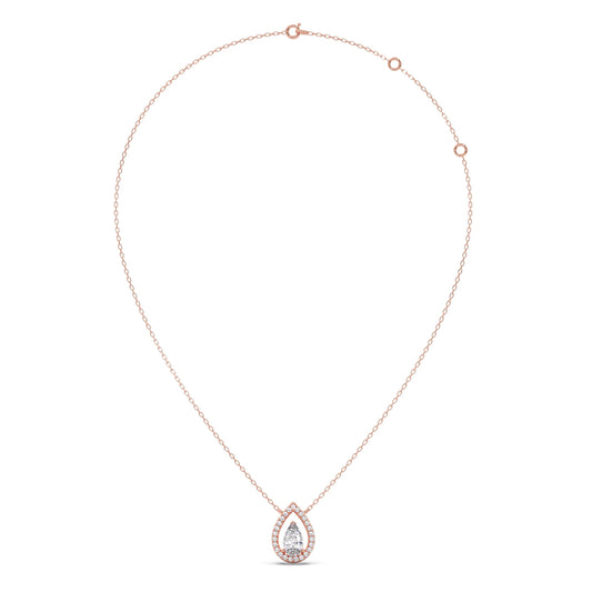 Pear-Cut Diamond Pendant Necklace