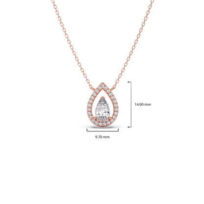 Pear-Cut Diamond Pendant Necklace