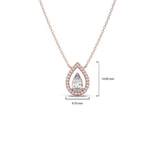 Pear-Cut Diamond Pendant Necklace