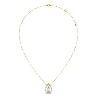 Pear-Cut Diamond Pendant Necklace