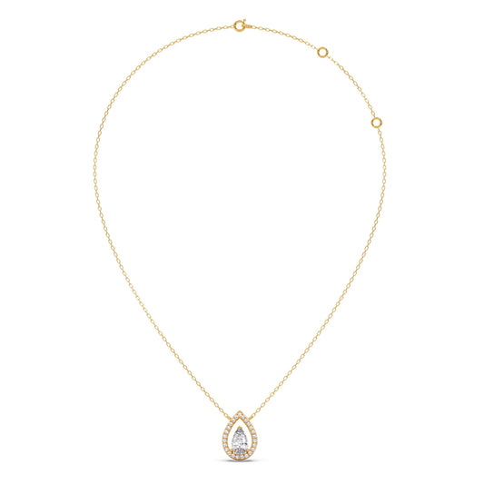 Pear-Cut Diamond Pendant Necklace