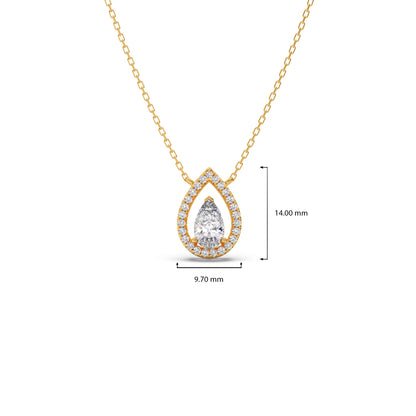 Pear-Cut Diamond Pendant Necklace