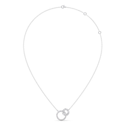 Gold Diamond Interlocking Circle Pendant