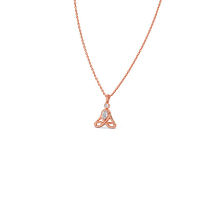 Lotus Pose Yoga Diamond Pendant Necklace