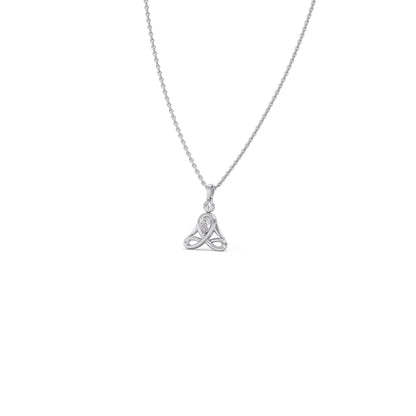 Lotus Pose Yoga Diamond Pendant Necklace