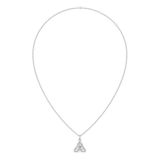 Lotus Pose Yoga Diamond Pendant Necklace
