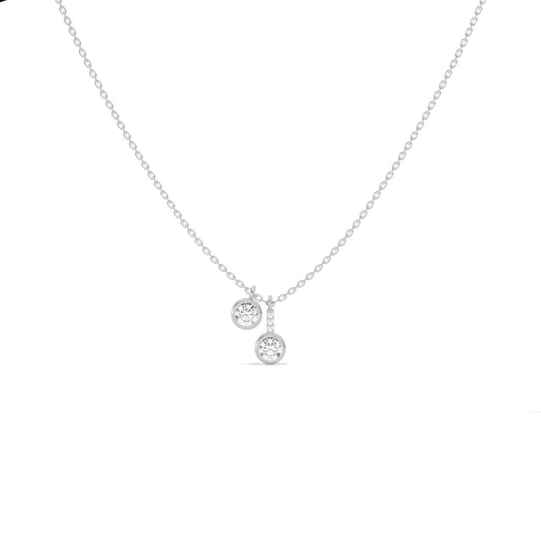 Dangling Round Solitaire Pendant