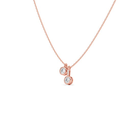 Dangling Round Solitaire Pendant