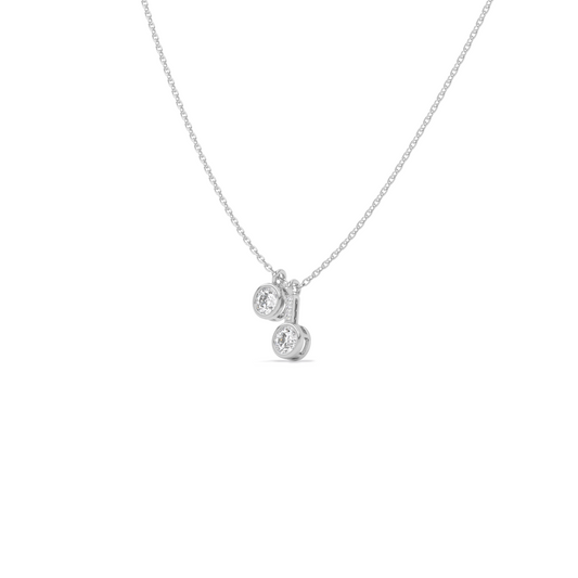 Dangling Round Solitaire Pendant