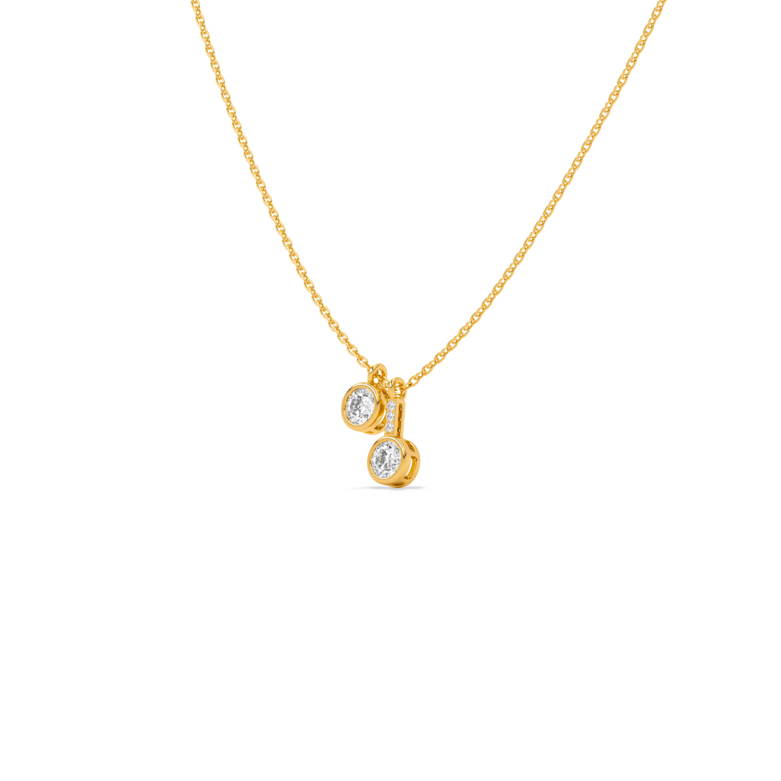 Dangling Round Solitaire Pendant