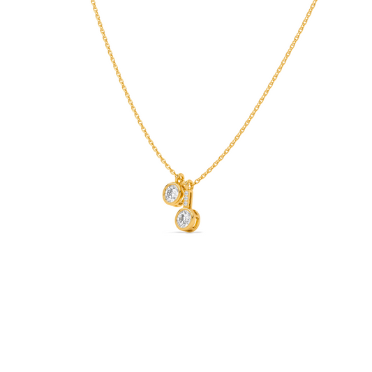 Dangling Round Solitaire Pendant