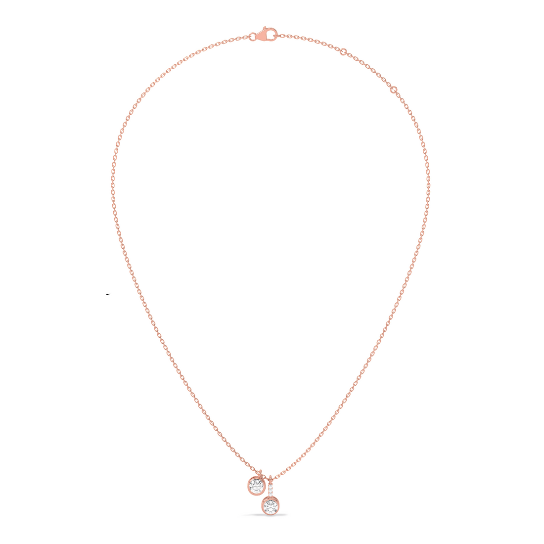 Dangling Round Solitaire Pendant