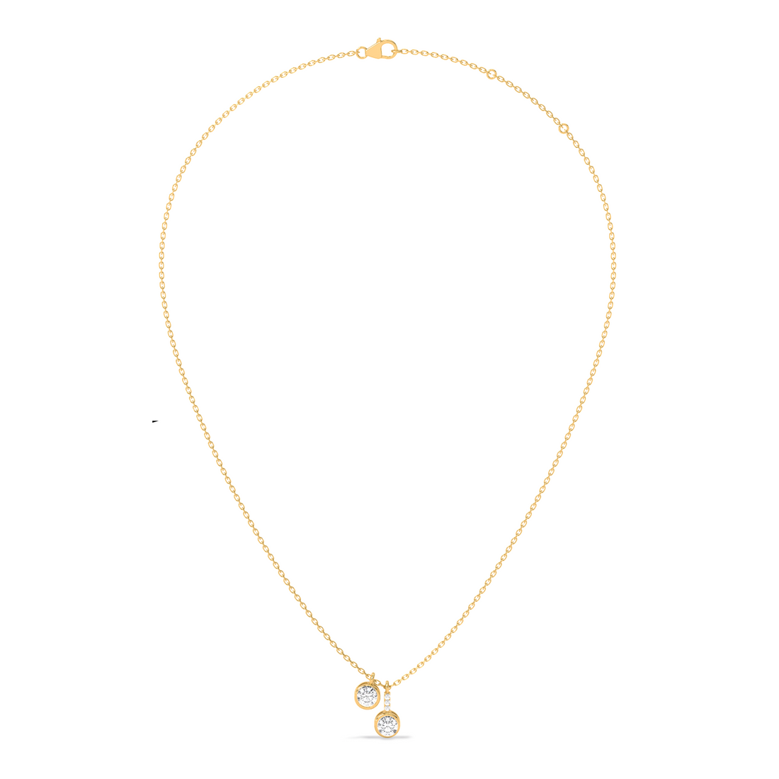 Dangling Round Solitaire Pendant