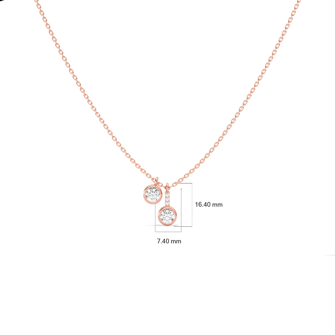 Dangling Round Solitaire Pendant
