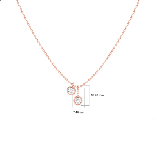 Dangling Round Solitaire Pendant