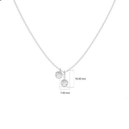 Dangling Round Solitaire Pendant