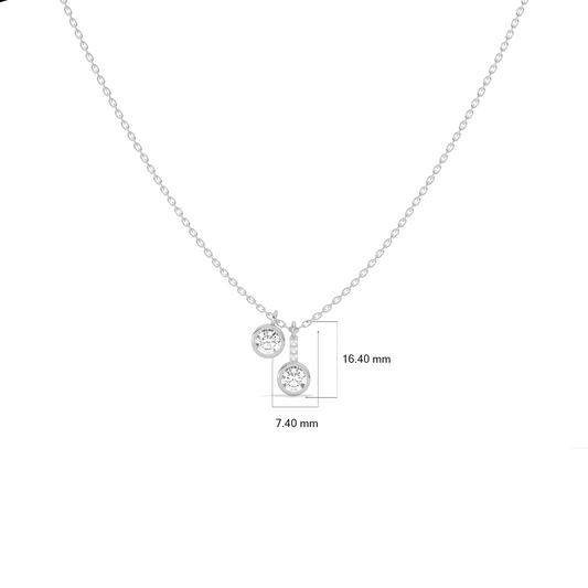 Dangling Round Solitaire Pendant