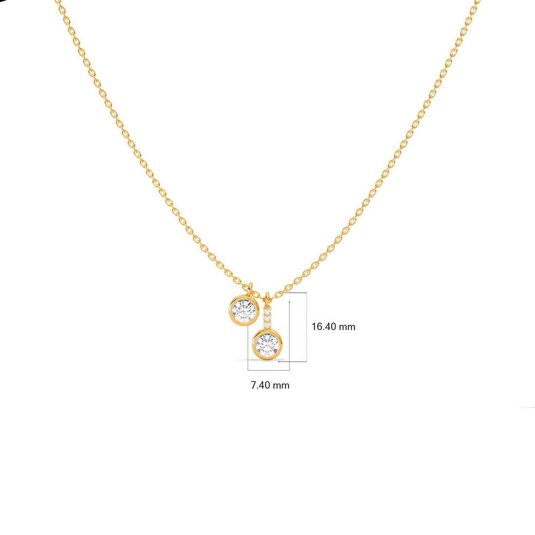 Dangling Round Solitaire Pendant