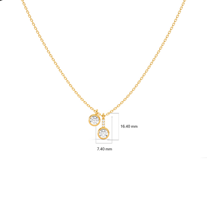 Dangling Round Solitaire Pendant