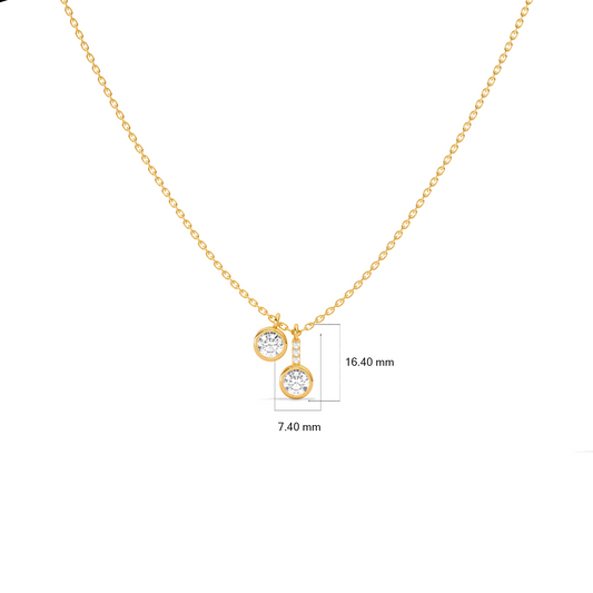 Dangling Round Solitaire Pendant