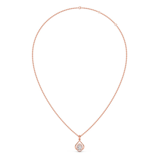 Oval Teardrop Solitaire Pendant