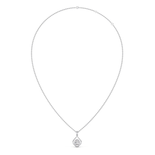 Oval Teardrop Solitaire Pendant