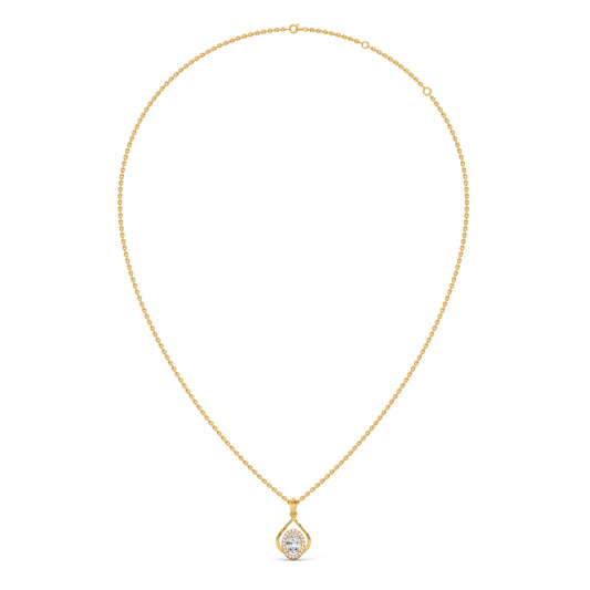 Oval Teardrop Solitaire Pendant