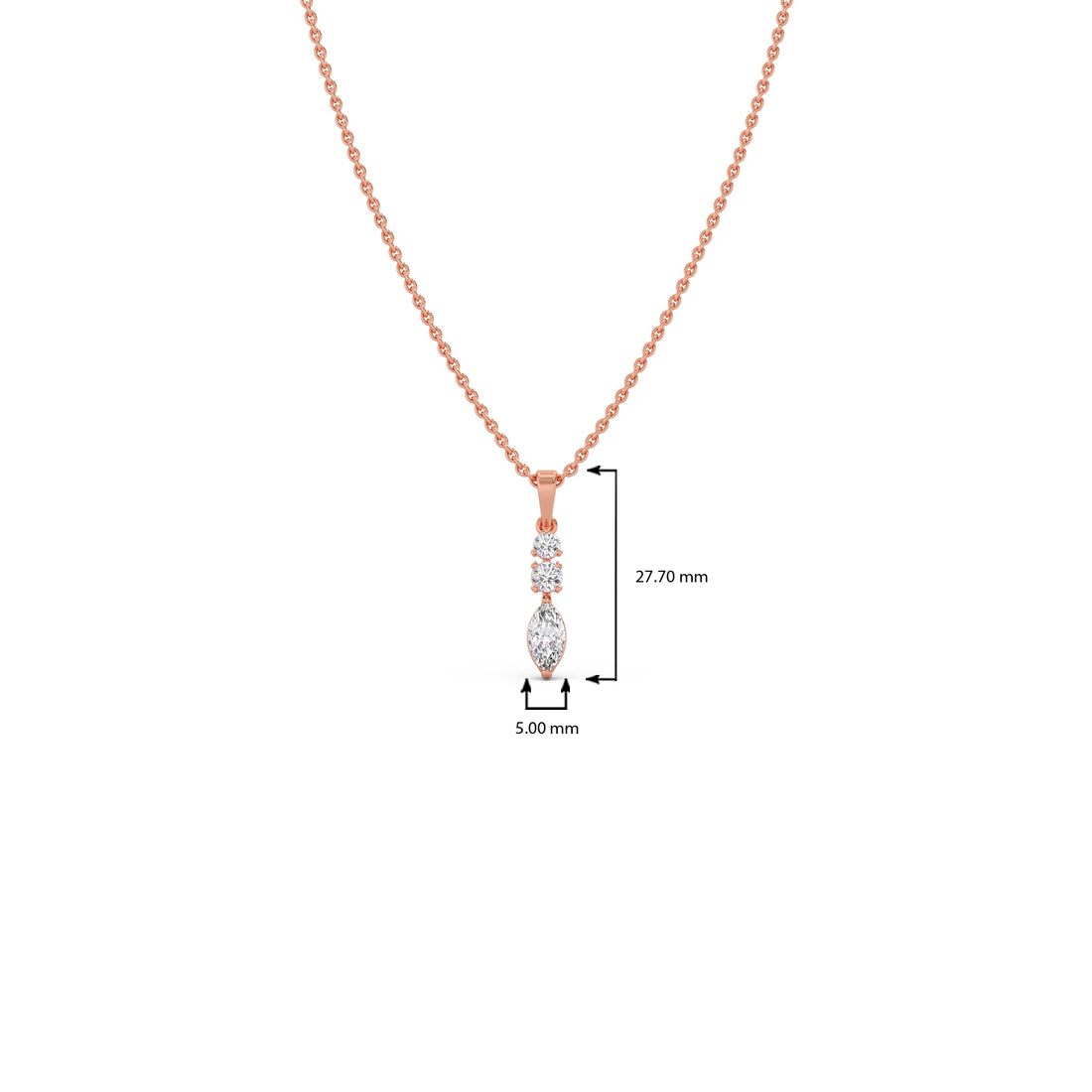 Marquise & Round Trio Pendant