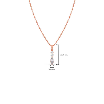 Marquise & Round Trio Pendant