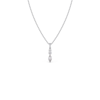 Marquise & Round Trio Pendant
