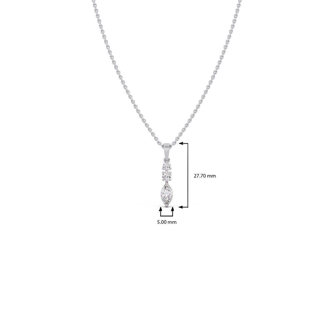 Marquise & Round Trio Pendant