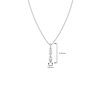 Marquise & Round Trio Pendant