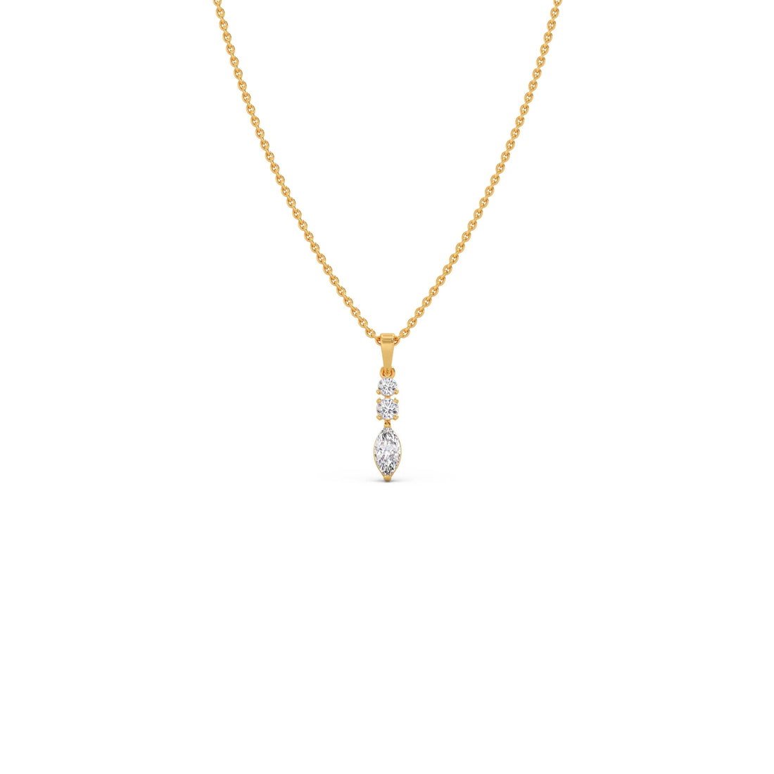 Marquise & Round Trio Pendant