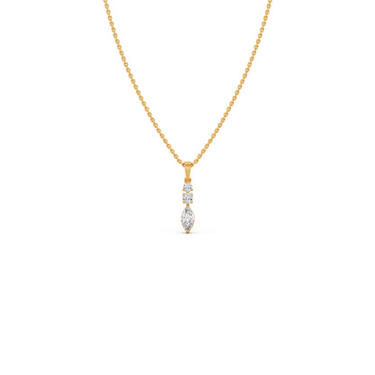 Marquise & Round Trio Pendant
